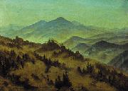 Caspar David Friedrich Landschaft mit dem Rosenberg in der bohmischen Schweiz oil painting